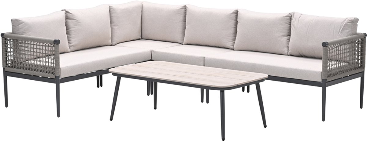 Garden Impressions Teramon loungeset 6-persoons met taupe rope