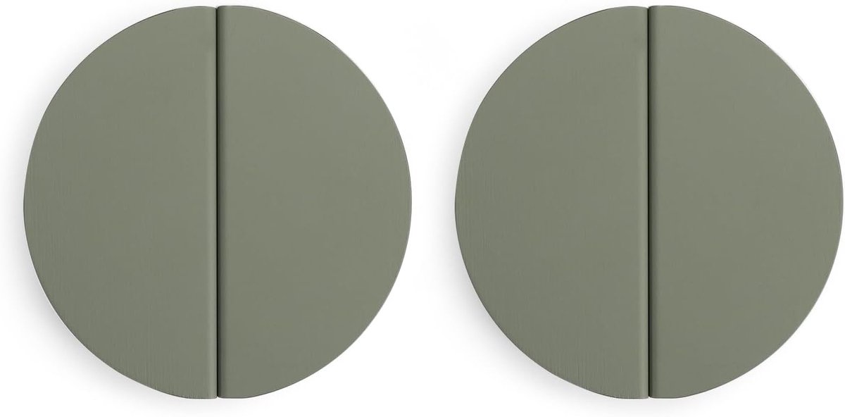 SnelShoppen - Set van 4 Geborsteld Messing Halve Maan Ladehandvatten met Schroeven voor Keuken, Kast, Slaapkamer, Groen Meubilair, 6.3cm