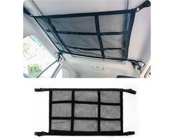 SnelShoppen - ViWaVee Dak Bagage Net voor SUV's en Vans, Ruimtebesparende Organizer met 4 Armsteunen, Perfect voor Kamperen en Lange Rit (90 x 65 cm)