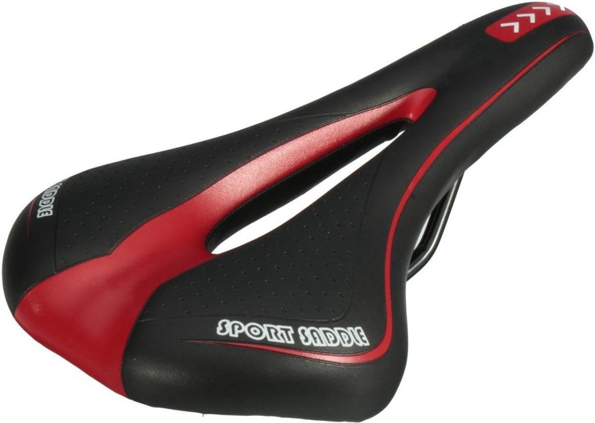SnelShoppen - Comfortabele BigTron Fietszadel MTB Zadel voor Offroad Fietsen, Ergonomisch, Ventilerend, Schokabsorberend, Eenvoudige Installatie, Gesc