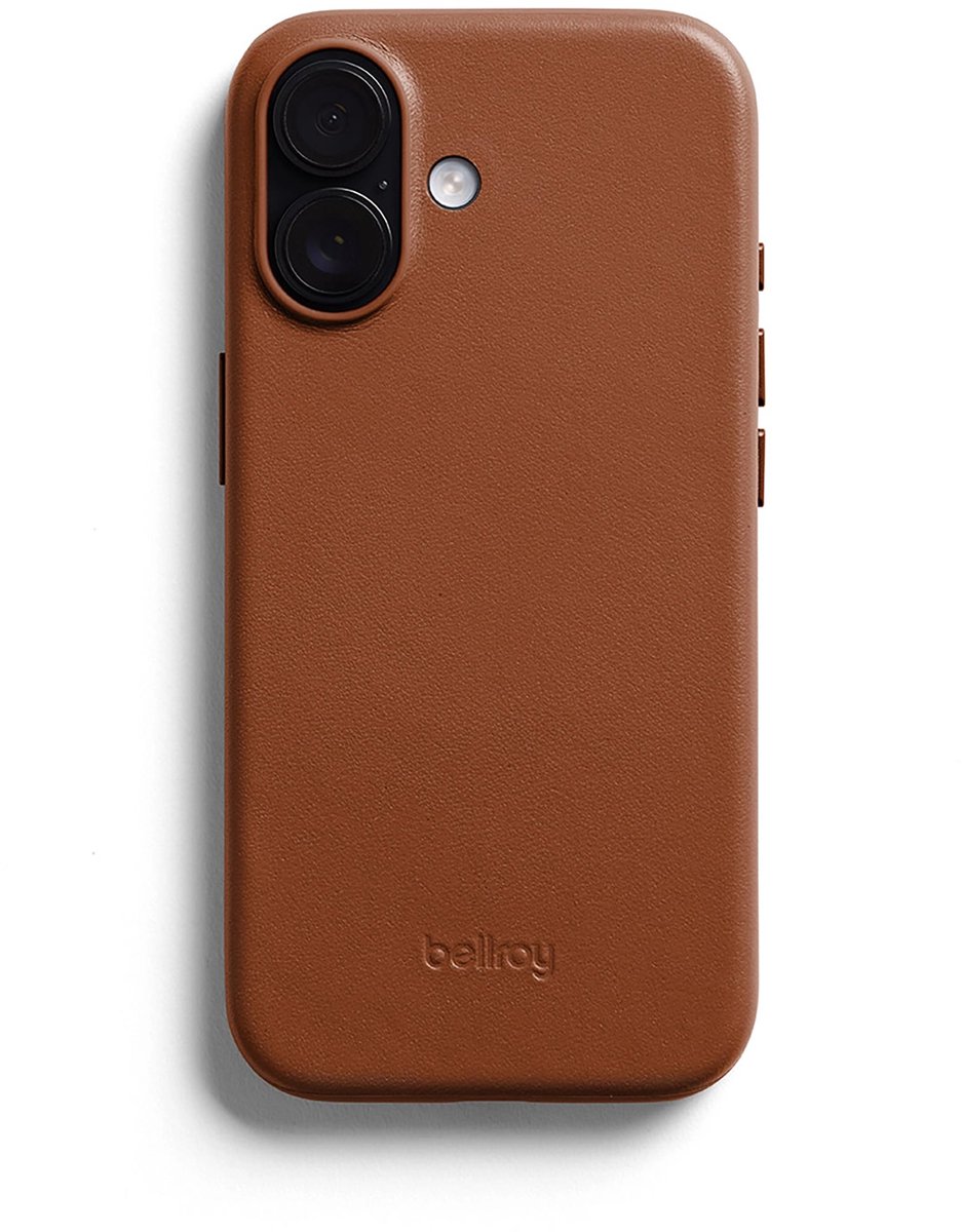 Bellroy Hoesje iPhone 17 – Perfecte Pasvorm – MagSafe Compatibel – Schokabsorberend en Premium Leer - Oranje