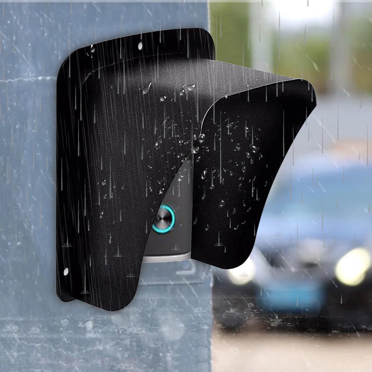 SnelShoppen - Universele Rain Cover voor Deurbellen, Waterdichte Bescherming, 19.5 cm x 13.5 cm, Robuuste Plastic Behuizing voor WiFi Deurbellen, Matt