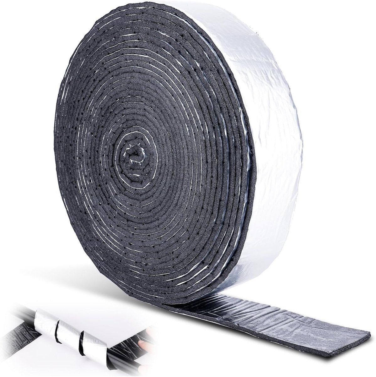 SnelShoppen - 10m Isolatietape Voor Buizen, 5cm Breed, Zelfklevend Aluminium Voor Buiten, Bescherming Tegen Warmte en Kou, Ideaal Voor Waterleidingen