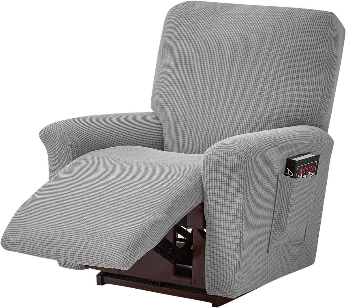 SnelShoppen - Recliner Sofa Cover - Stretch Rest Chair Cover - Spandex Jacquard 4-delige Set - Voor Stoelen 68-96 cm - Ideaal voor Woonkamer, Tuin en