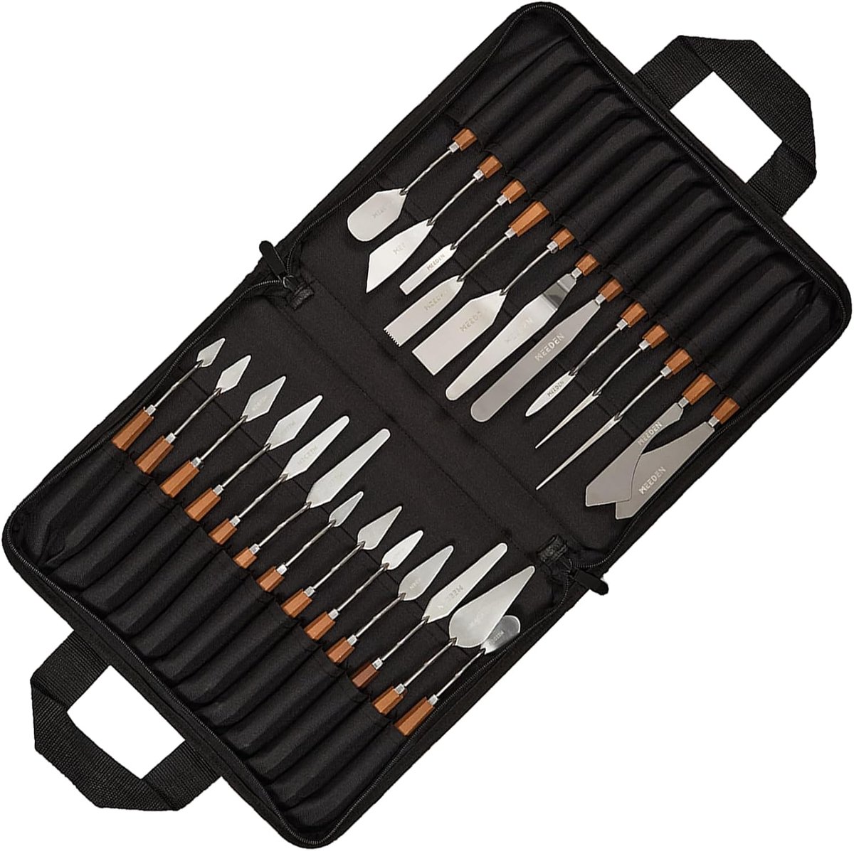 SnelShoppen - Palette Knife Set 25 Stuks - Roestvrijstalen Verf Paletmessen met Houten Handvat - Creatieve Kunstbenodigdheden voor Beginners, Studente