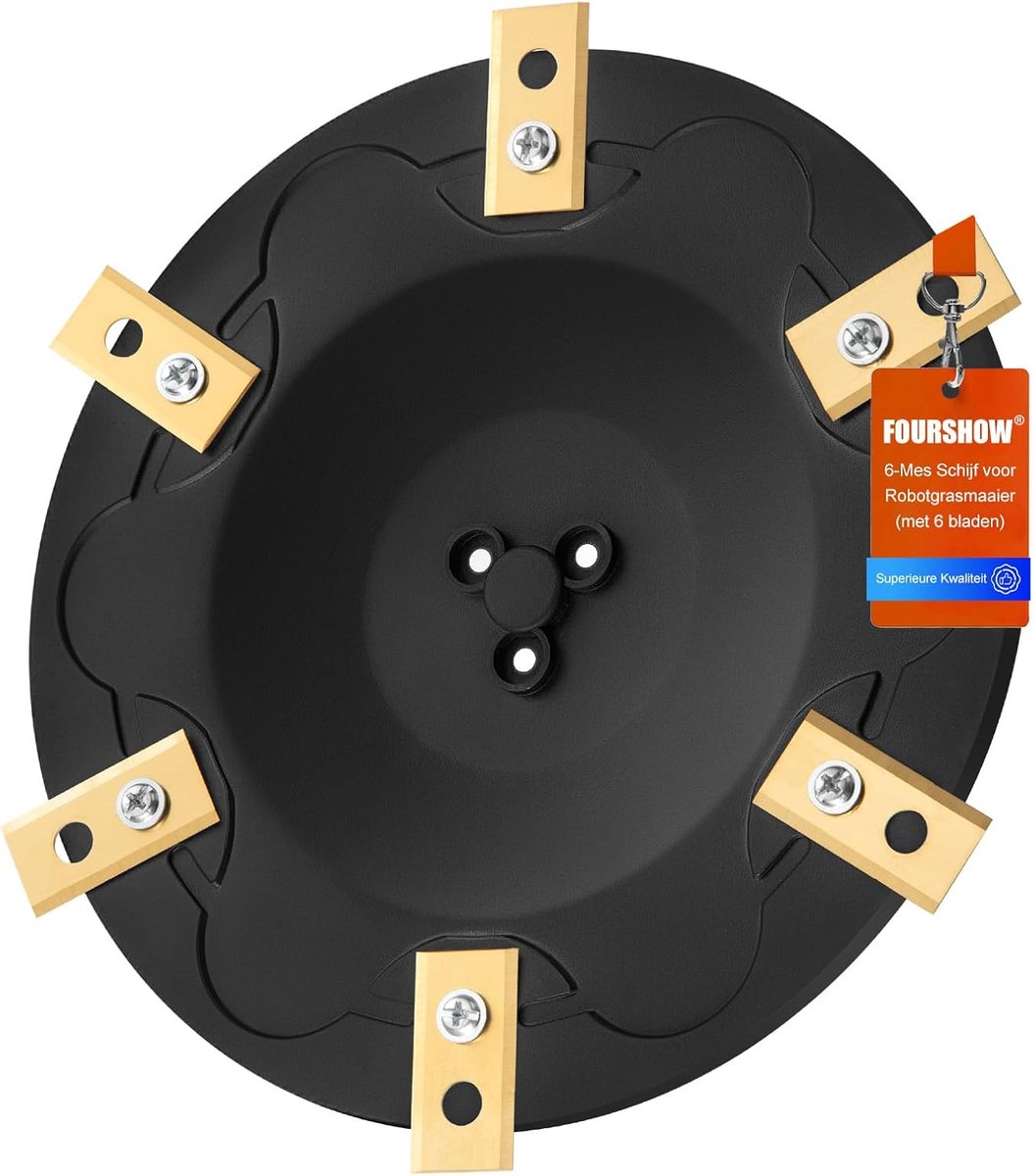 SnelShoppen - Upgrade Knife Disc + 6 Vervangende Blades voor Robotmaaiers, Polyamide Nylon, Duurzaam, Verbeterde Snijprestaties, Geschikt voor E15 E18