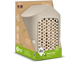 Elho Cosy Insect Hotel 18cm - Geschikt voor Insecten en Bijen - 100% Gerecycled Plastic - L17.6 x B18 x H23 cm - Paddenstoel beige