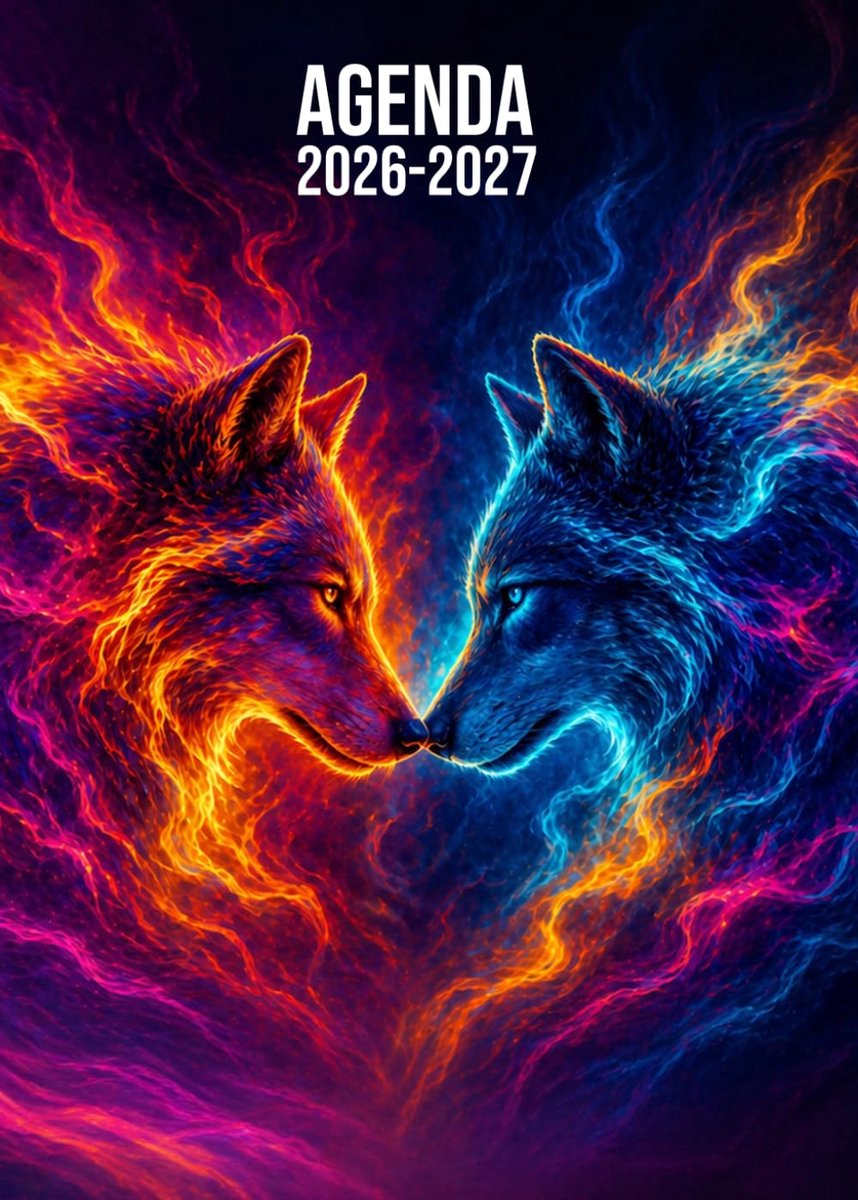 SnelShoppen - Agenda Scolaire 2026 2027 Loups | Bi-journalier 15x21 cm A5 | Sept 2026 – juli 2027 | Licht & Budgetvriendelijk voor Studenten | Collège