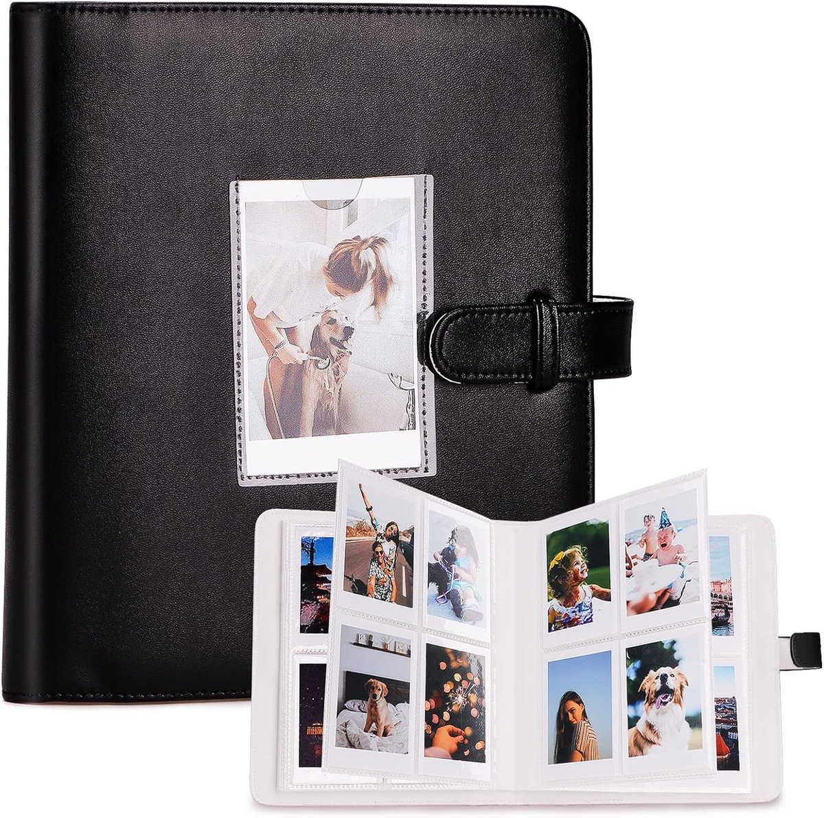 SnelShoppen - Fotoalbum met 272 + 1 Pocket voor 3 Inch Film - Geschikt voor Instant Camera's zoals Mini LiPlay, Polaroid Snap en Kodak - Perfect voor
