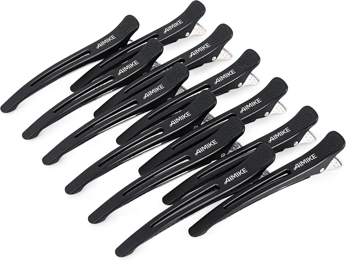 SnelShoppen - 12 Set Non-slip Haarclips voor Stylen en Segmenteren - No-Trace Clips Geschikt voor Dik en Dun Haar - Ideaal voor Thuis en Kapsalons