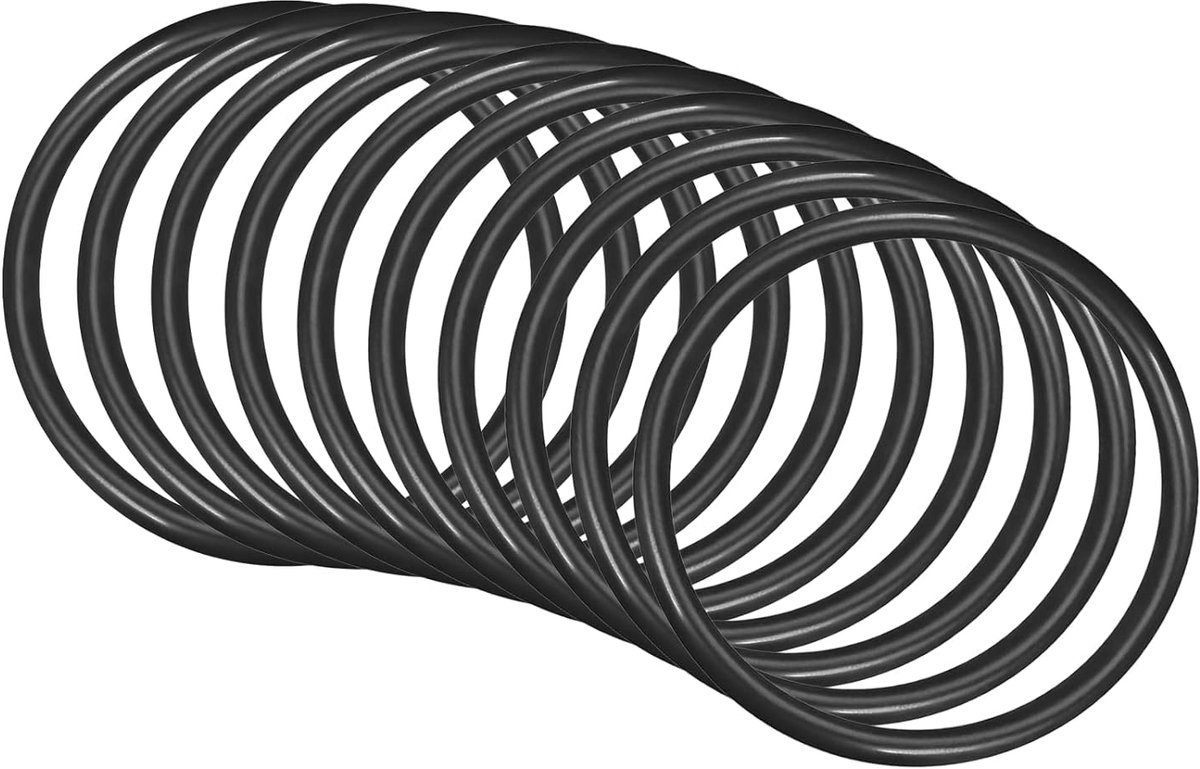 SnelShoppen - 10x Nitril Rubber O-Ringen 60mm x 52mm x 4mm voor Kraan en Loodgieter Reparatie, Zwart, Duurzaam en Weerbestendig