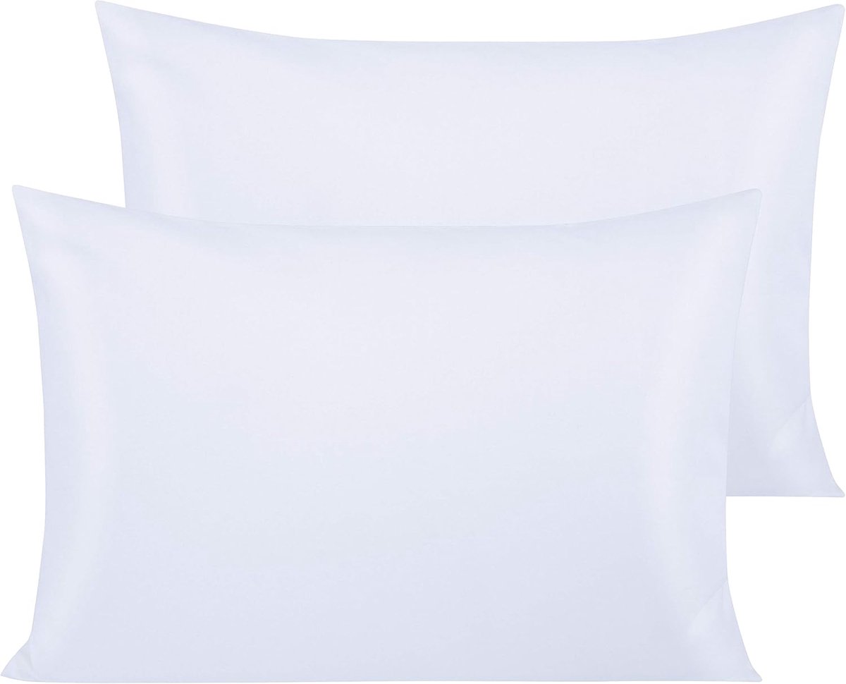 Thijox - 500 Egyptisch Katoenen Kussenslopen - 2 Pakken Zacht, Ademend, Knus - 40x80 cm - Wit - Perfect voor Slaapkamer, Woonkamer, en Gastenverblijf