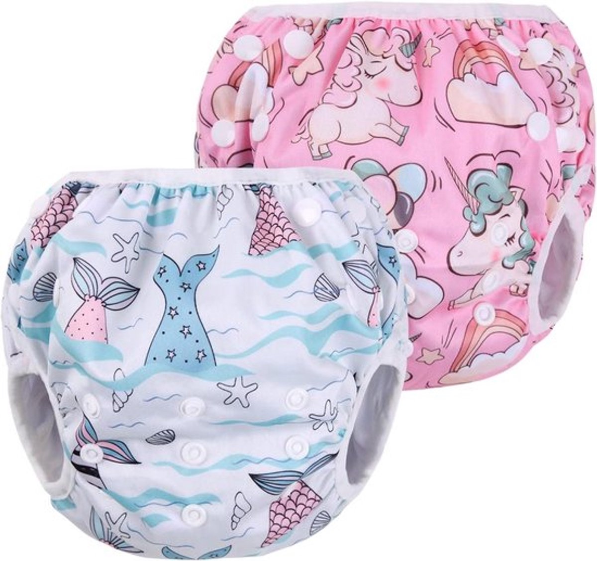 Zwemluier baby UV-bescherming wasbaar verstelbaar - 2-pack voor jongens en meisjes - zwemlessen vakantie comfortabel herbruikbaar