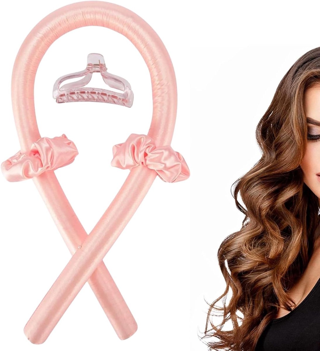 SnelShoppen - Hair Curlers zonder Hitte, Krullers voor Korte en Lange Haar, Gezonde Krullen zonder Hitte, Perfect voor Feest en Dagelijks Gebruik