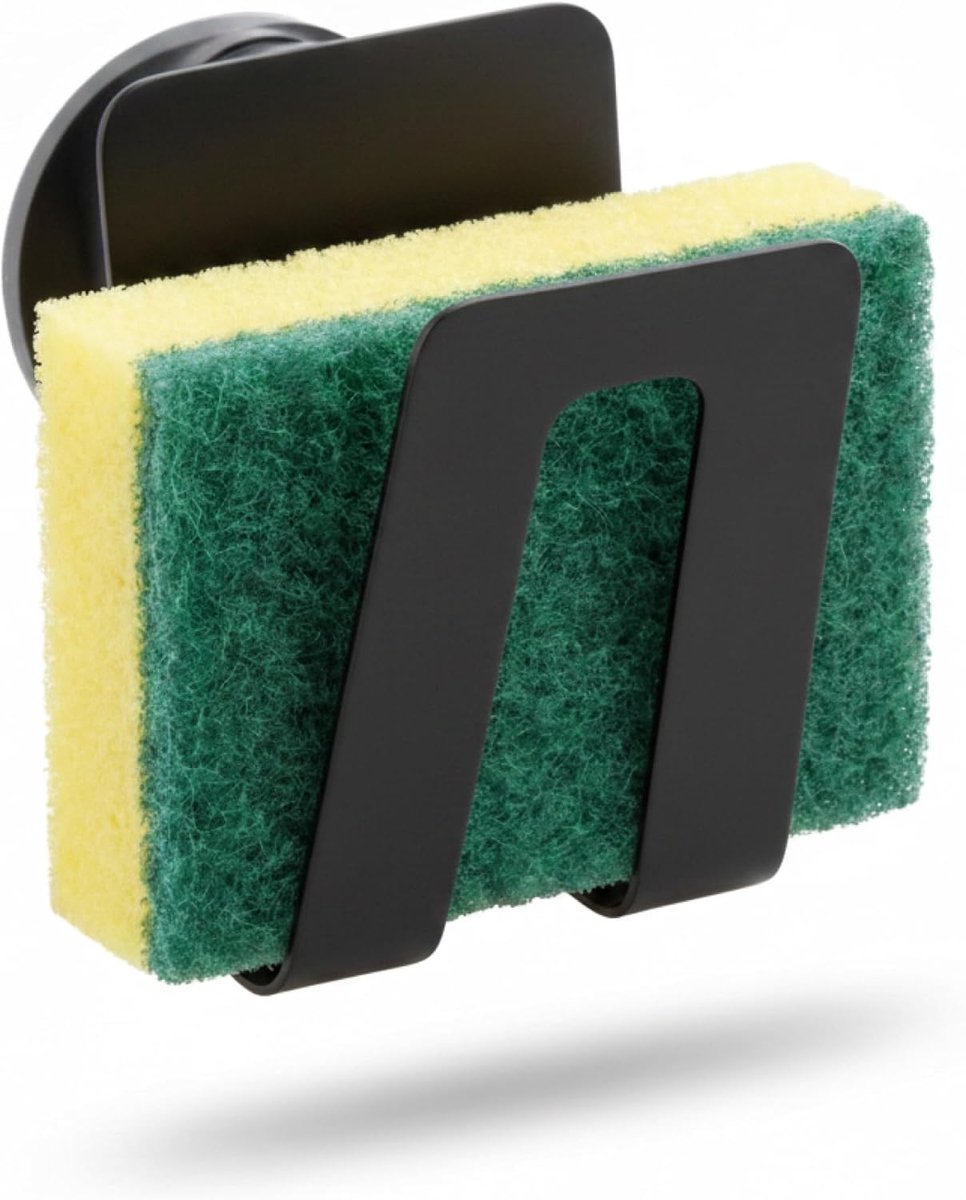 SnelShoppen - Magnetische Sponshouder voor de Keuken - Ruimtebesparende Sponshouder Caddy van Biocomposiet - Eco-vriendelijk Keukenaccessoire voor Net