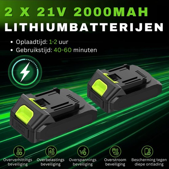 SNJY® Onkruidborstel Electrisch - Onkruidborstel Machine - Onkruidbrander - Onkruidverdelger - Groen van SNJY — afbeelding 2