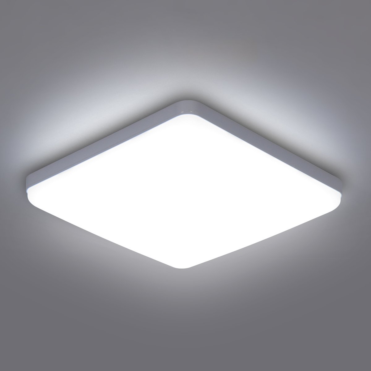 Riserva LED Plafondlamp Vierkant - 36W - 4050 lm - 6500K Koud Wit - 23 × 23 cm - Witte Plafondlamp voor Woonkamer, Slaapkamer en Keuken