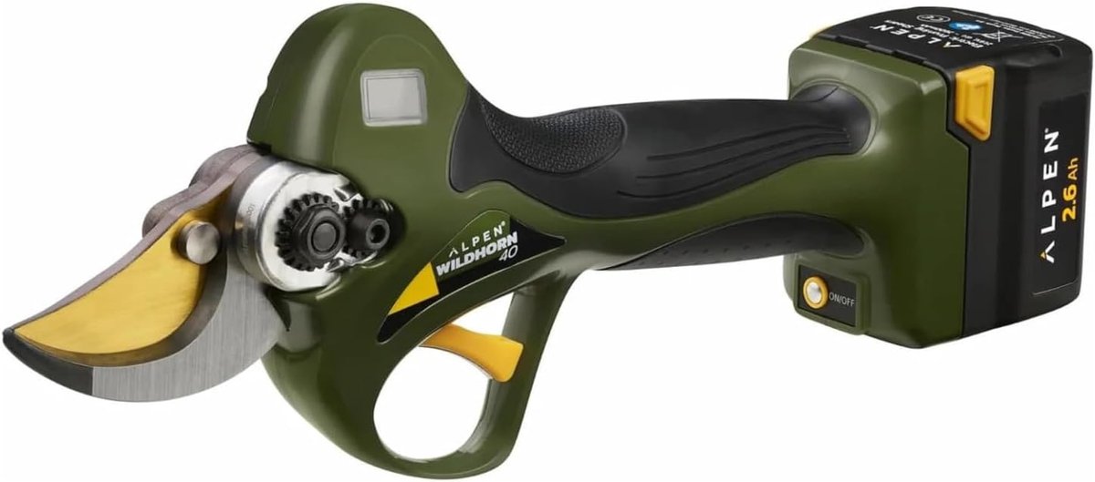 SnelShoppen - Elektrische Snoeischaar met HSS Titanium Mes, 40 mm Snijdikte, 2 Li-ion Batterijen, 3-Weg Oplader, Inclusief Tas en Accessoires