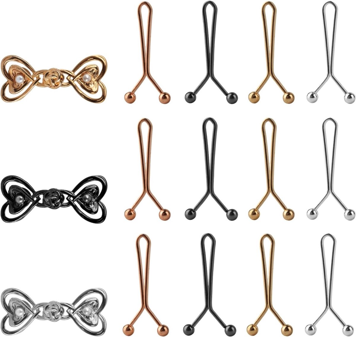 15 Stuks Verstelbare Slangenclips voor Griezelen, Tensioner zonder Spijkers, Ideaal voor Creatieve Projecten en Kostuumaccessoires