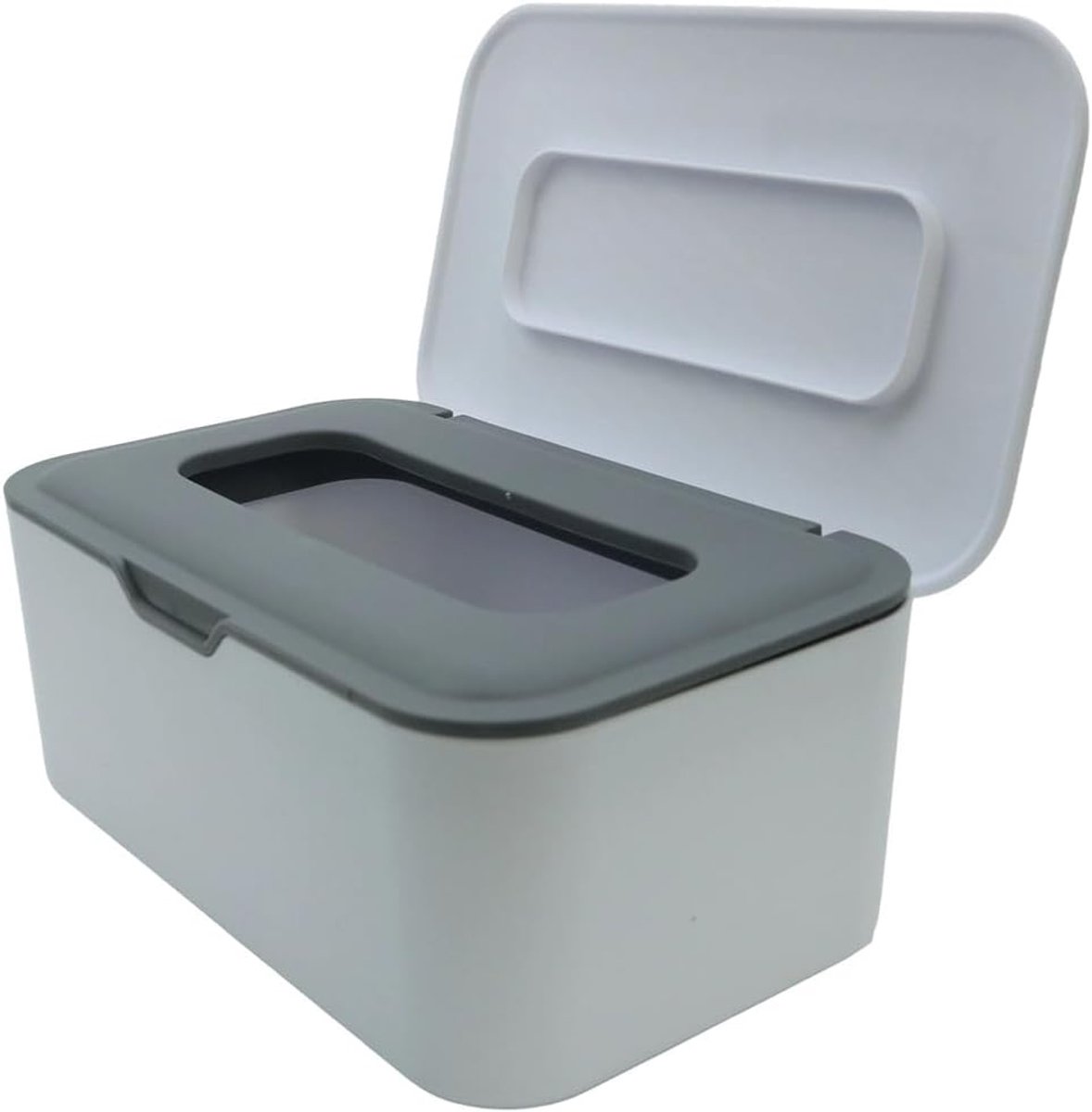 SnelShoppen - 2 Pcs Wipes Box Dispenser - Droog en Nat Doekjes Houder - Houdt Nat Doekjes Vers - Organisator voor Luiers - Duurzaam PP Plastic - Perfe