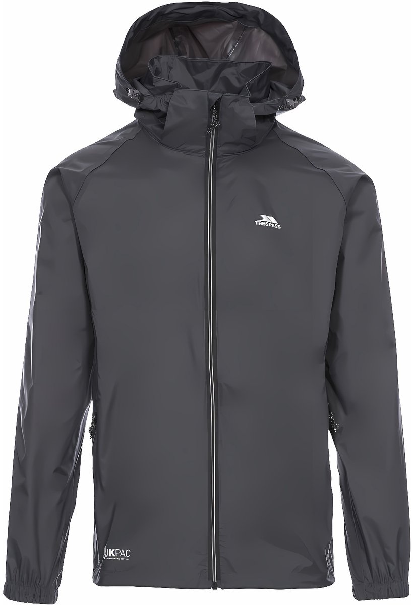 Trespass regenjas Qikpac X Unisex opvouwbare jas Tp75 Flint Grijs