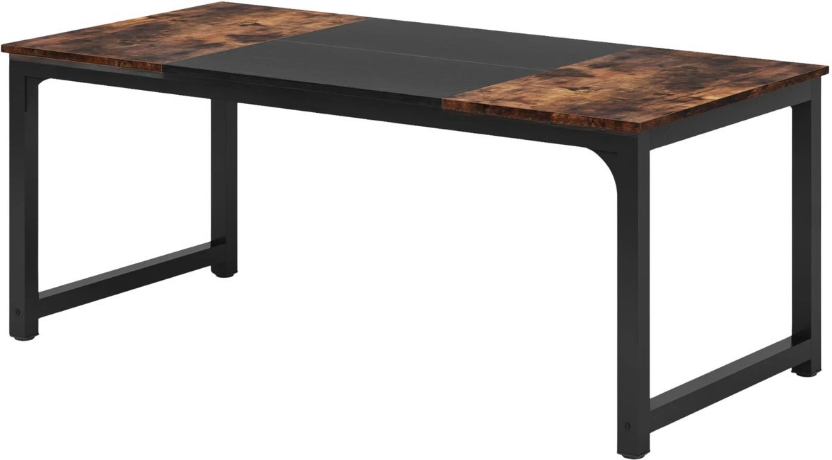 Eettafel 180cm Bruin - Praktisch en Ruimtebesparend Ontwerp - Voor Keuken, Eetkamer, Woonkamer en Kantoor