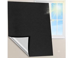 Livatto Verduisterend Gordijn Zonder Boren Zelfklevend Klittenband 200x145 cm Zonwerend 100% Blackout Op Maat Knippen Dakraam Slaapkamer Bab