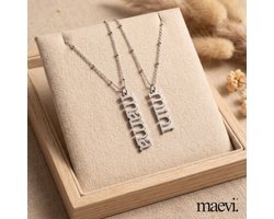 Maevi® Mama & Mini Ketting Set - Kleur: Zilver - Luxe Ketting voor Moeder & Kind - Lengte: 45 CM & 35 CM - Roestvrijstaal / RVS / Stainless Steel - Verkleurt Niet - Hoge Kwaliteit - Cadeau voor Moeder & Dochter / Zoon - Inclusief Luxe Verpakking