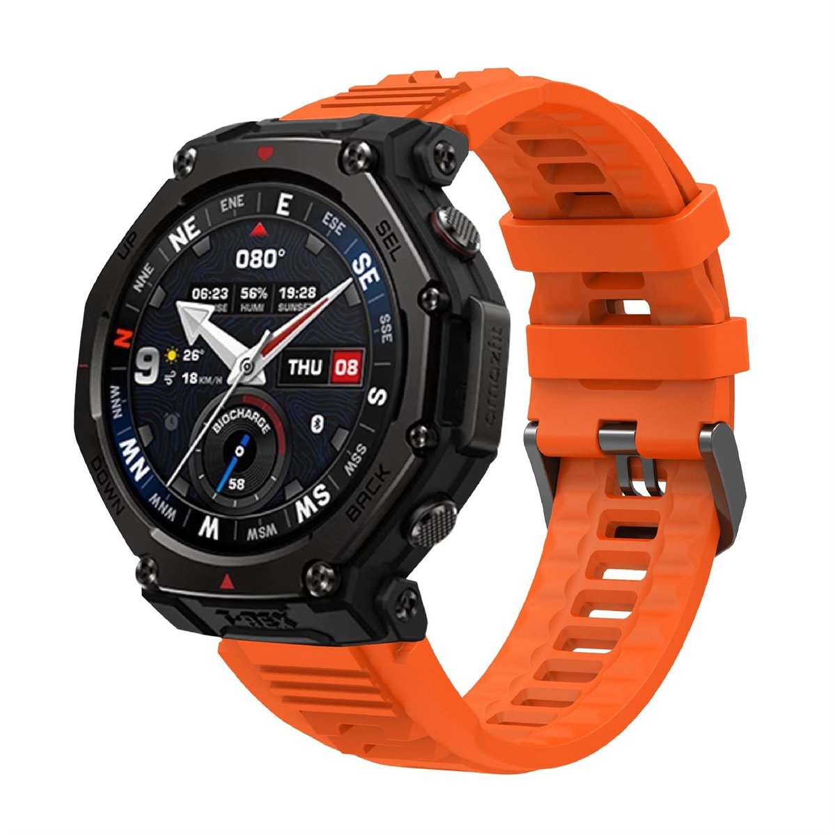 Dailygoods - Zachte Siliconen Armband voor Smartwatch, Ademend en Slijtvast