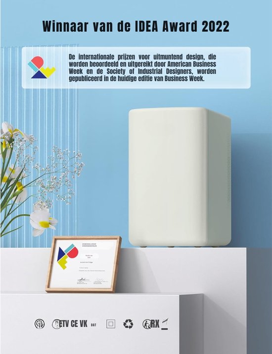 QORA® Mini Koelkast - Koelkast - Wit - 20cm x 26cm x 32cm — afbeelding 3