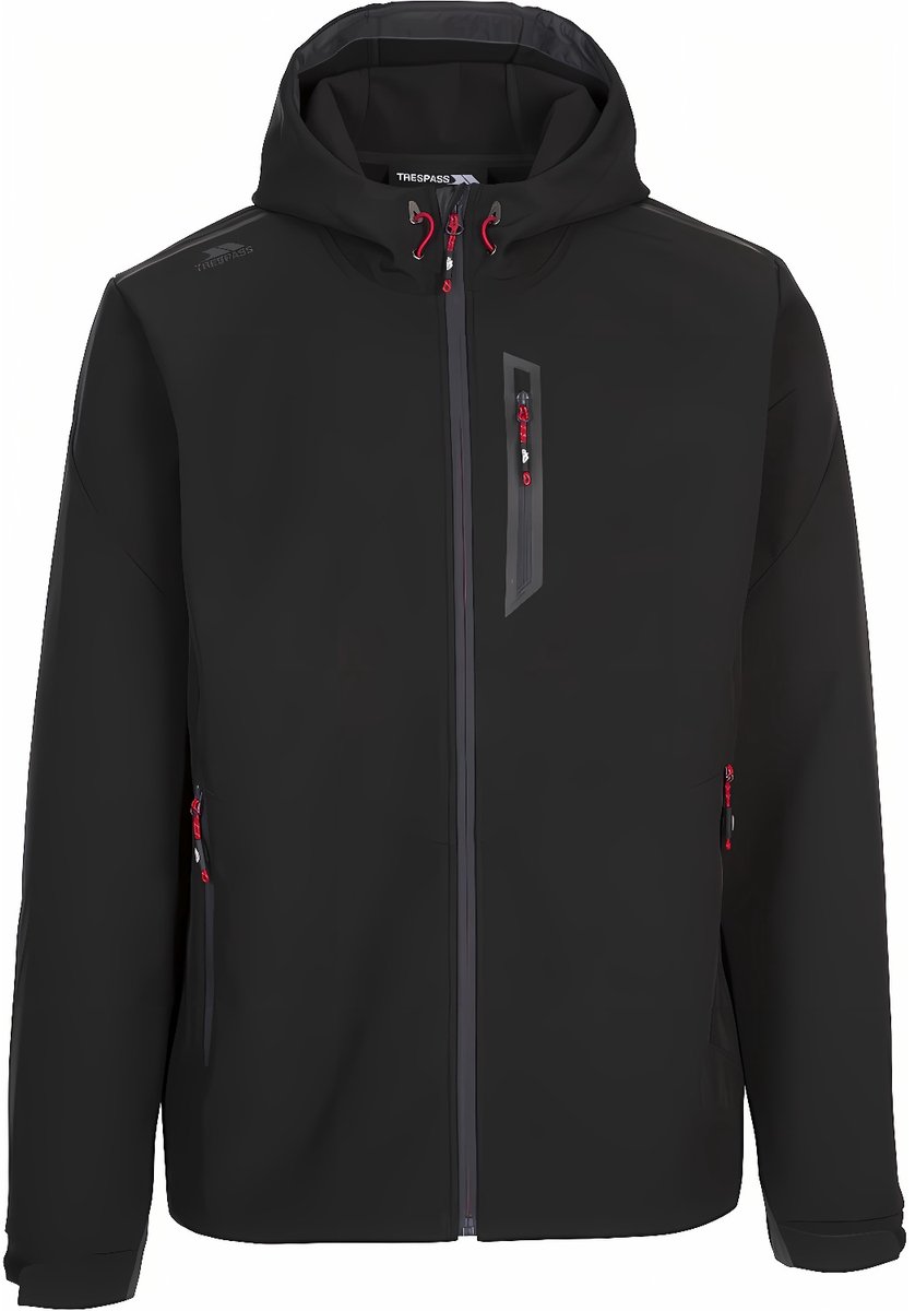 Trespass-jas Marlon B Heren softshelljas Tp75 -M Zwart