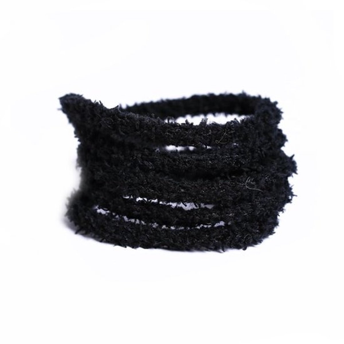 Plush leren riemtouwen - Zwart - 2 paar