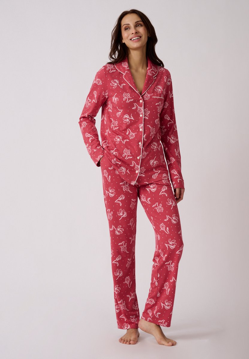 Damart Pyjama met knoopsluiting Thermolactyl - Dames - Roze - 34-36 (XS)
