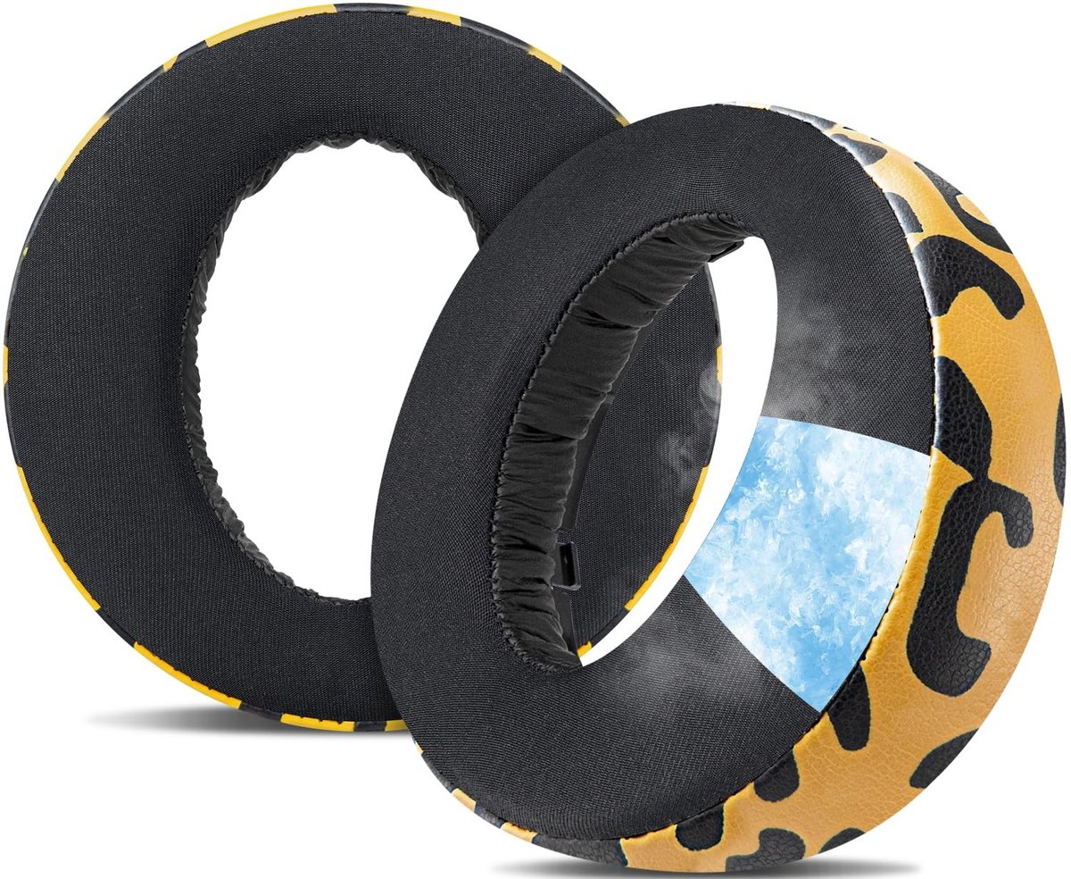 Dailygoods - SOULWIT Verkoelende gel Oorkussens Vervanging voor Sony Playstation 5 Pulse PS5 3D Wireless Headset, Ear Pads Kussens met Noise Isolation Foam-Tijgerstrepen