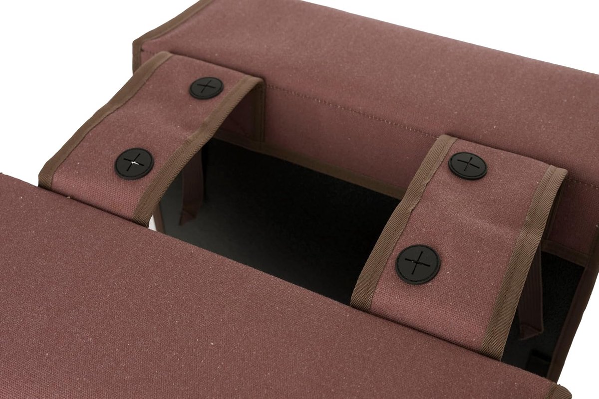 Fietstas Dubbel Trend Rose Bruin - Waterafstotend Canvas - Reflecterend - Ideaal voor dagelijkse ritten - ShopVlot
