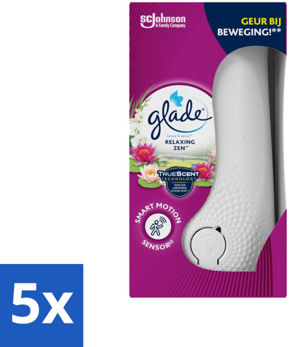 Glade - Houder Sense & Spray - Relaxing Zen - 18 ml - Bulkverpakking - 5 stuks