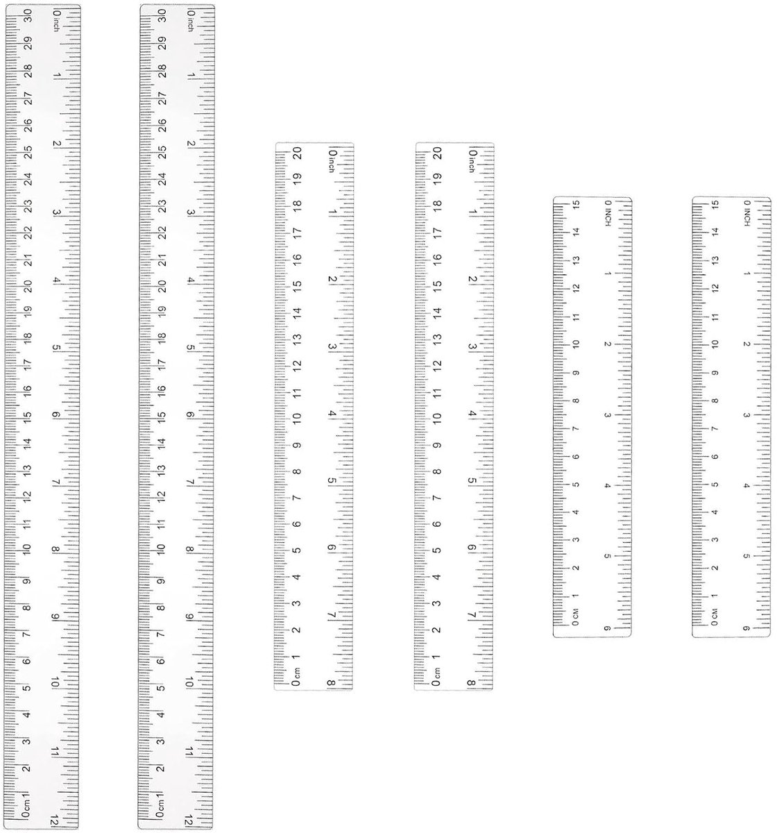 Plastic linialen 30/20/15 cm - transparant - schokbestendig - ideaal voor schoolgebruik - ShopVlot