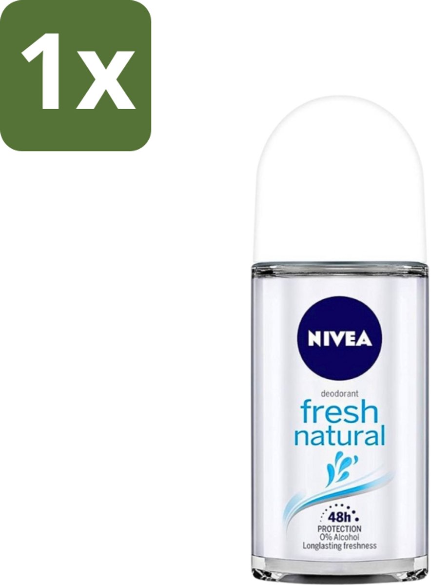 1 x NIVEA - Deodorant Roller - Frisse Natuur - Langdurige Frisheid - 50 ml - Deodorant Roller - Zweetbescherming - Frisheid - Anti-Geur - Oceaanextracten