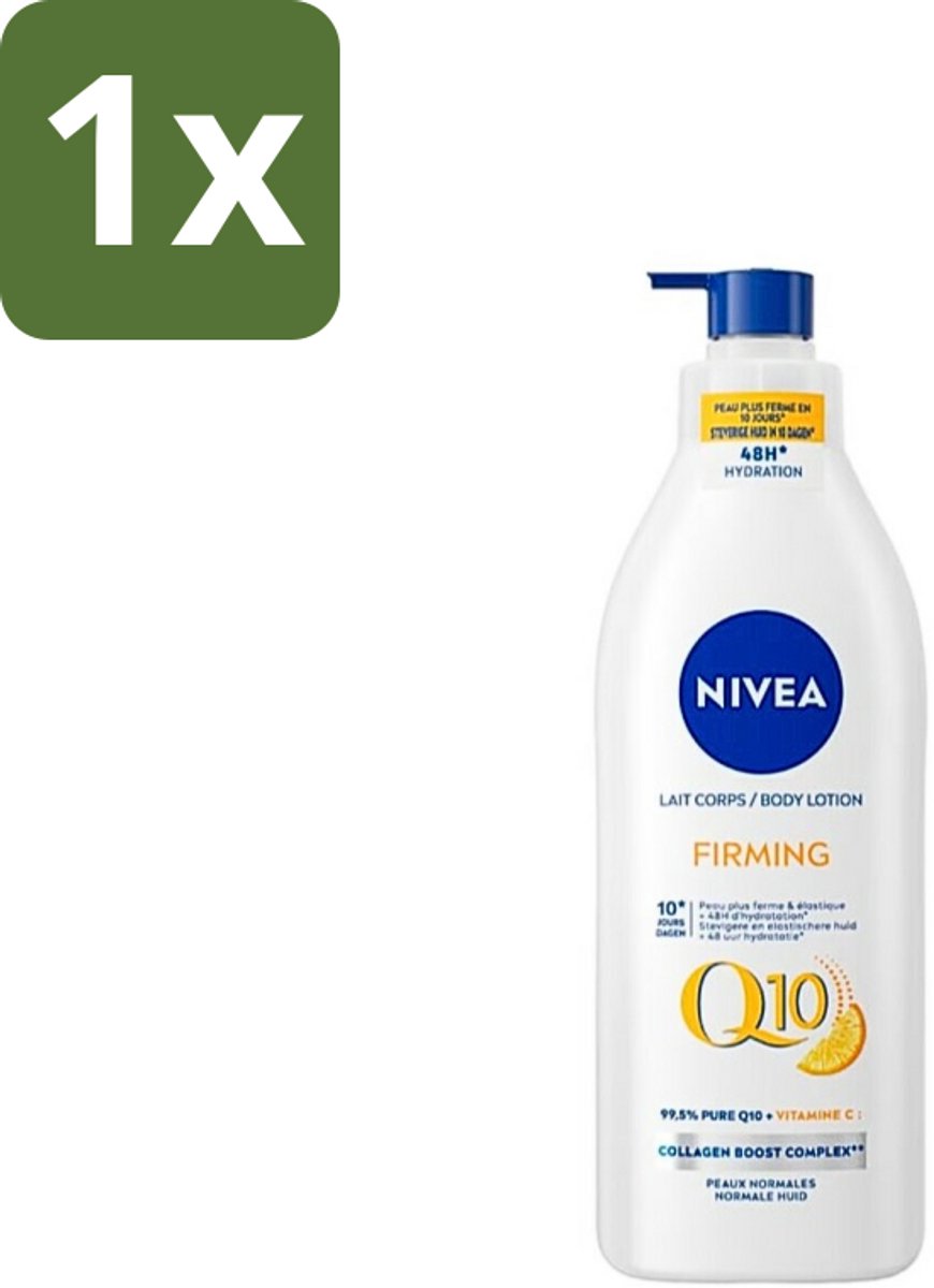 1 x Nivea - Q10 - Verstevigende Bodylotion met Pomp - Vitamine C - 48 uur Hydratatie - Voor Normale Huid - 400 ml - Q10 Bodylotion - Verstevigende Bodylotion - Hydratatie Huid - Huidverzorging - Bodylotion Pomp