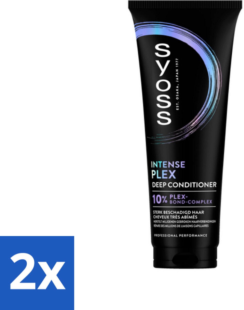 2 x Syoss - Plex - Conditioner - Herstelt Haarbruggen - 250 ml - Haar Conditioner - Herstellende Conditioner - Beschadigd Haar - Haarverzorging - Syoss