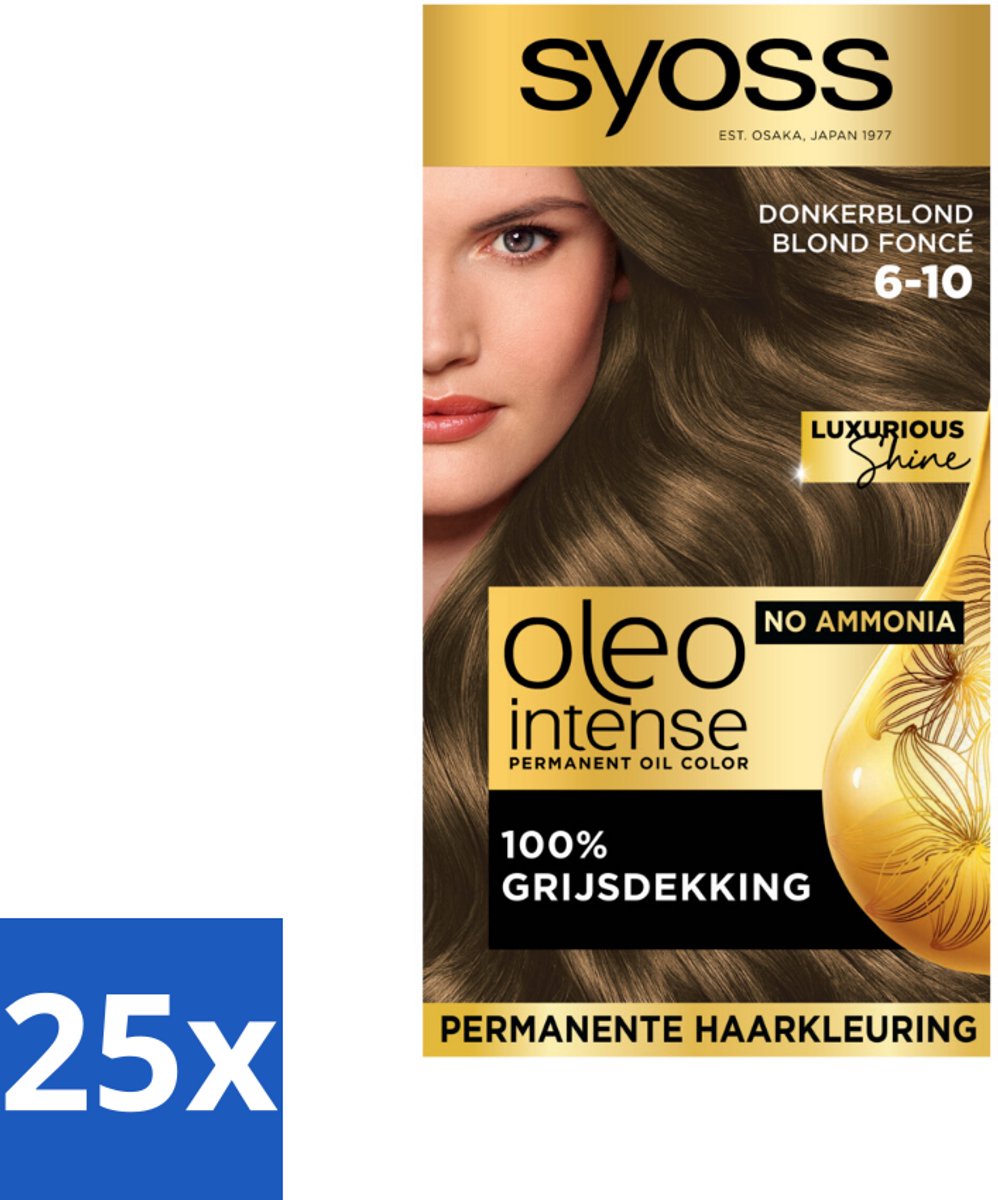 Syoss Oleo Intense - Haarverf - 6-10 - Donkerblond - 115ml x 25