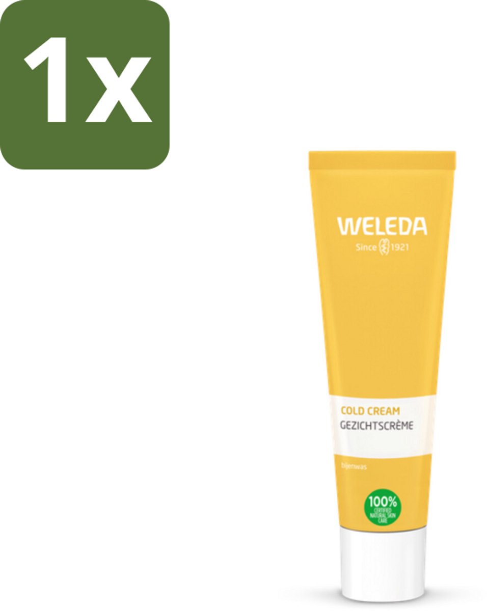 1 x WELEDA - Cold Cream gezichtscrème - Bescherming droge huid - 30 ml - Gezichtscrème - Droge Huid - Bescherming - Natuurlijke Crème - Bijenwas