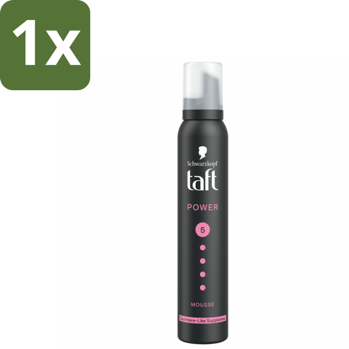 1 x Taft - Haarmousse - Power 5 - Zijdezachte hold - 200 ml - Haarmousse - Haarverzorging - Volume - Zacht Haar - Stevigheid
