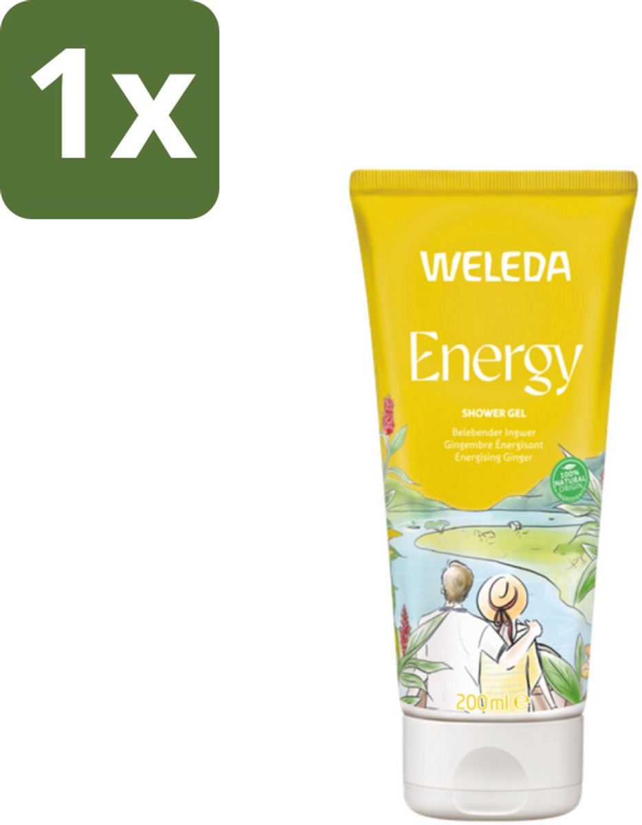 1 x WELEDA - Douchegel Aroma Shower Energy - 200 ml - Aroma Shower Energy - Energieboost - Gember - Citronella - Cederhout