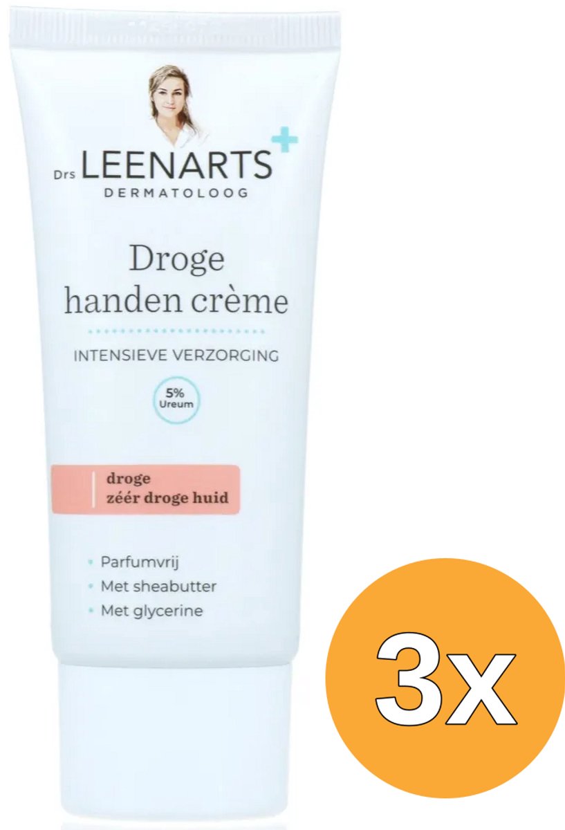 3x Drs Leenarts Droge Handen Crème (50 ml)