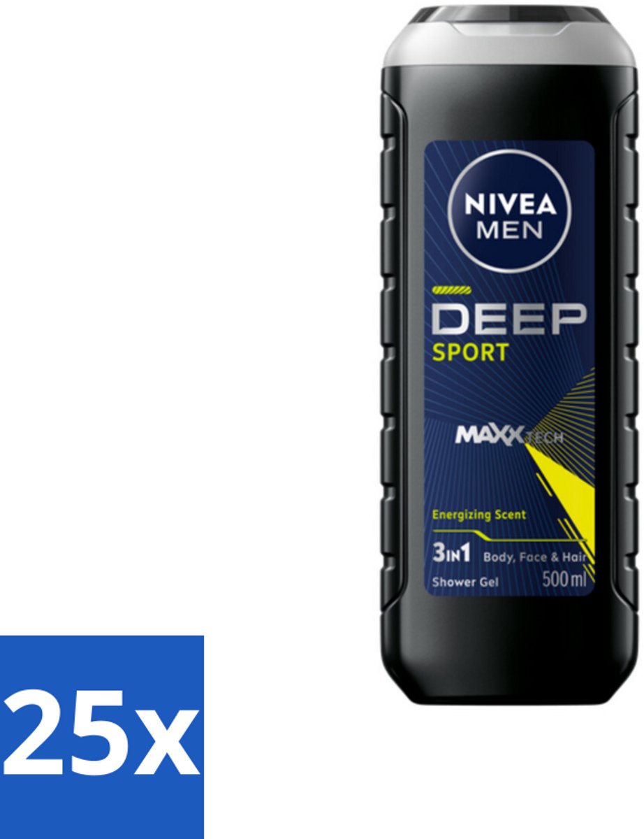 NIVEA MEN - Douchegel - Deep Sport - 500 ml - Bulkverpakking - 25 stuks