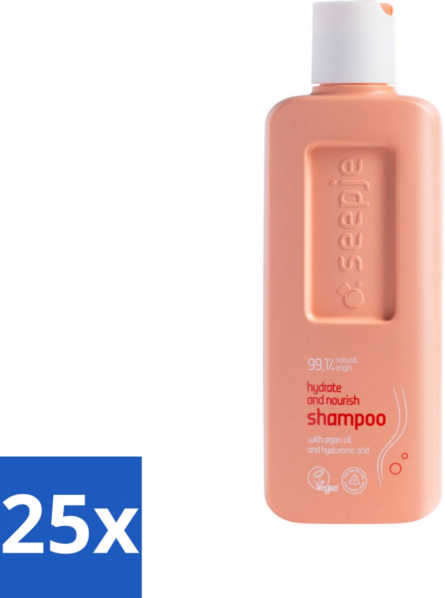 Seepje - Hydrate & Nourish Shampoo - Intense Hydratatie voor Gezond Haar - 300 ml - Bulkverpakking - 25 stuks