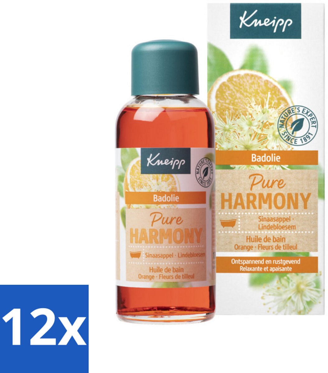 12 x Kneipp - Badolie - Oranje lindebloesem - 100 ml - Kneipp Badolie - Badolie Oranje - Lindebloesem Badolie - Ontspannende Badolie - Aromatherapie Bad