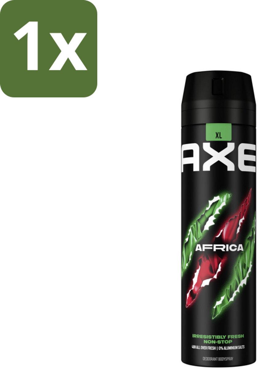 1 x AXE - Deodorant Spray - Africa - Sinaasappel & Sandelhout - Verleidelijk Fris - 200 ml - Deodorant Spray - Geur - Zink-Zap - 48 Uur Bescherming - Sinaasappel En Sandelhout