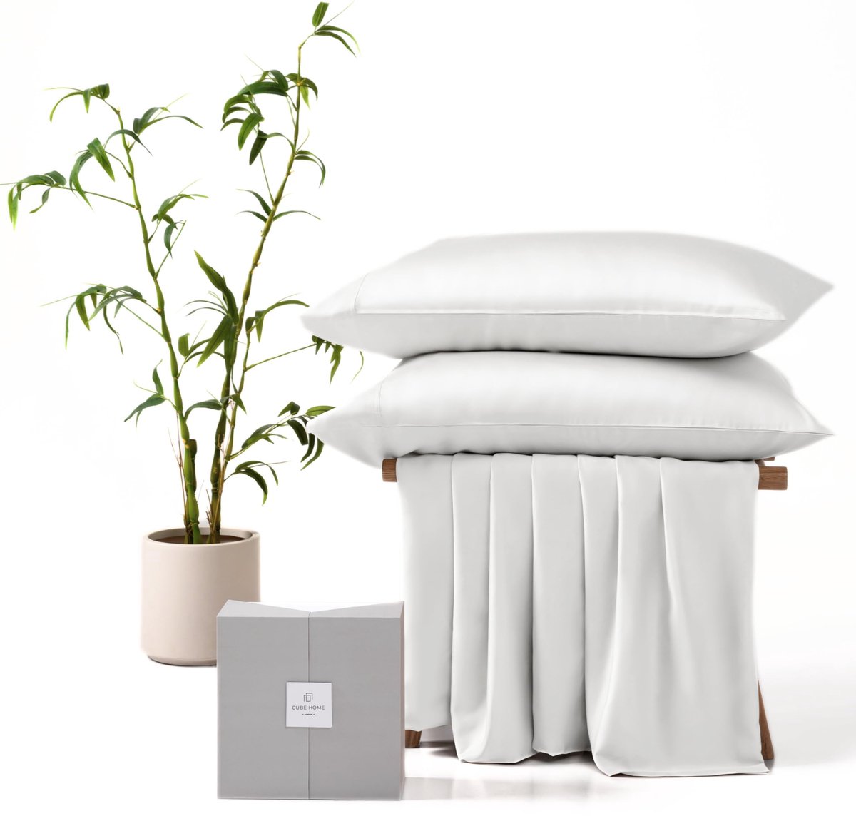 Beddengoedset kingsize - 100% natuurlijk bamboe - zacht en ademend - luxe slaapervaring - ShopVlot